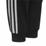 Tuta da Bambini Adidas Essentials Shiny 3 Stripes Nero