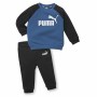 Tuta da Bambini Puma Minicats Essentials Raglan Nero Azzurro