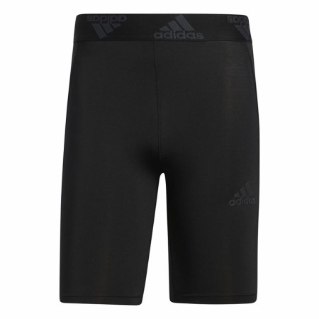 Leggings Sportivi da Uomo Adidas Techfit 3 Stripes Nero