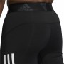 Leggings Sportivi da Uomo Adidas Techfit 3 Stripes Nero