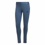 Leggings Sportivo da Donna Adidas Loungewear Essentials 3 Stripes Azzurro