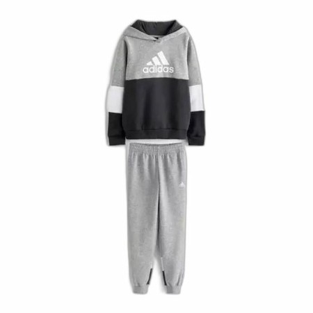 Completo Sportivo per Bambini Adidas Colourblock Fleece Grigio