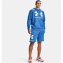 Felpa con Cappuccio Uomo Under Armour Rival Big Logo Azzurro