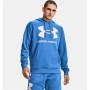 Felpa con Cappuccio Uomo Under Armour Rival Big Logo Azzurro