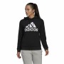 Felpa con Cappuccio Donna Adidas Loungewear Essentials Logo Nero