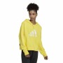 Felpa con Cappuccio Donna Adidas Future Icons Badge of Sport Giallo