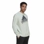 Felpa senza Cappuccio Unisex Adidas Essentials Brand Love Turchese