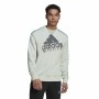 Felpa senza Cappuccio Unisex Adidas Essentials Brand Love Turchese