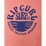 Felpa con Cappuccio Uomo Rip Curl Essentials 3 Stripes French Terry Salmone