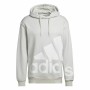 Felpa con Cappuccio Uomo Adidas Essentials Giant Logo Grigio