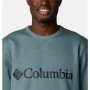 Felpa senza Cappuccio Uomo Columbia Logo Fleece Crew Azzurro