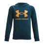 Felpa con Cappuccio Bambino Under Armour Rival Fleece Hoodie Ciano