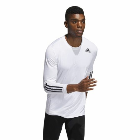 Maglia Adidas Techfit Fitted 3 Bandas Bianco