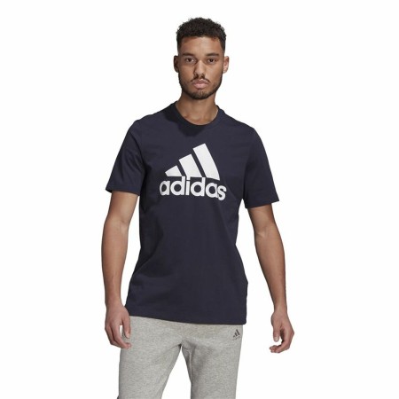 Maglia Essentials Big Logo Adidas Legend Ink Azzurro