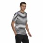 Maglia Essentials Stripey Adidas Embroidered Logo Nero