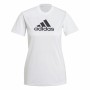 Maglia a Maniche Corte Donna Adidas Primeblue D2M Logo Sport Bianco