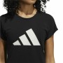 Maglia a Maniche Corte Donna Adidas Training 3 Bandas Nero