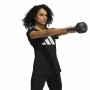 Maglia a Maniche Corte Donna Adidas Training 3 Bandas Nero