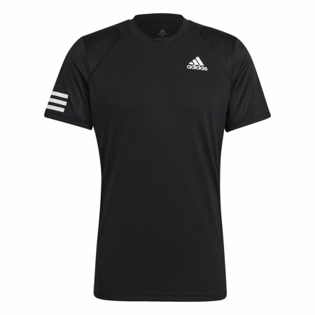 Maglia a Maniche Corte Uomo Adidas Club Tennis 3 Stripes Nero