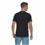 Maglia a Maniche Corte Uomo Adidas Club Tennis 3 Stripes Nero