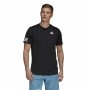 Maglia a Maniche Corte Uomo Adidas Club Tennis 3 Stripes Nero