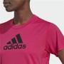 Maglia a Maniche Corte Donna Adidas Designed 2 Move Logo Fucsia