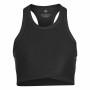 Top Sportivo Donna Adidas Studio Wrapeed Rib Nero