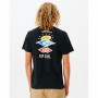 Maglia a Maniche Corte Uomo Rip Curl Search Essential Nero