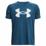 Maglia a Maniche Corte per Bambini Under Armour Big Logo Azzurro