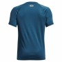 Maglia a Maniche Corte per Bambini Under Armour Big Logo Azzurro