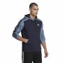 Felpa con Cappuccio Uomo Adidas Mélange French Terry Blu scuro