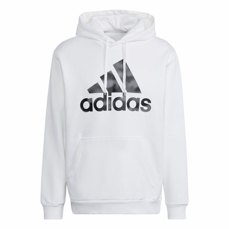 Felpa con Cappuccio Uomo Adidas Essentials Camo Bianco