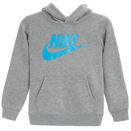 Felpa senza Cappuccio Bambino Nike Metallic HBR Gifting Grigio