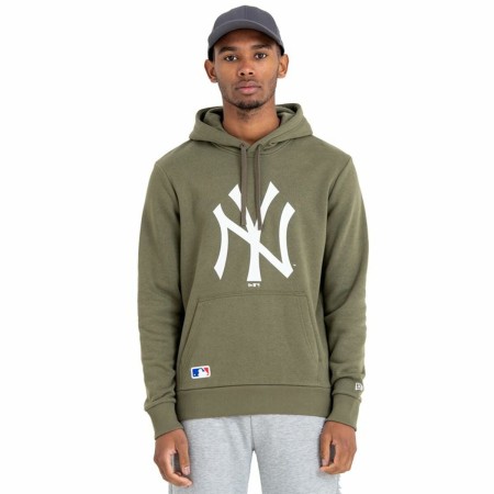 Felpa con Cappuccio Uomo New Era Logo Team NYY Verde