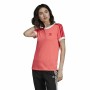 Maglia a Maniche Corte Donna Adidas 3 Stripes Salmone