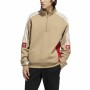 Felpa senza Cappuccio Uomo Adidas Modular Marrone