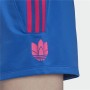 Pantaloncini Sportivi da Donna Adidas Originals Adicolor 3D Trefoil Azzurro