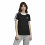 Maglia a Maniche Corte Donna Adidas 3 Stripes Nero