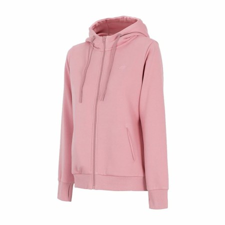 Felpa con Cappuccio Donna 4F Zip Up Rosa