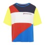 Maglia a Maniche Corte Donna Tommy Hilfiger Colour-Blocked Azzurro