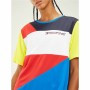 Maglia a Maniche Corte Donna Tommy Hilfiger Colour-Blocked Azzurro