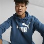 Felpa con Cappuccio Uomo Puma Big Logo Azzurro