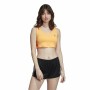 Reggiseno Sportivo Adidas 3 stripes Dorato