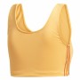 Reggiseno Sportivo Adidas 3 stripes Dorato