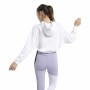 Felpa con Cappuccio Donna Reebok Sportswear Cropped Bianco