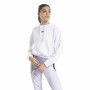 Felpa con Cappuccio Donna Reebok Sportswear Cropped Bianco