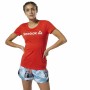 Maglia a Maniche Corte Donna Reebok Scoop Neck Rosso