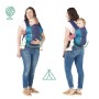 Zaino Porta bambino Badabulle Easy & Go 15 kg Azzurro Ergonomico 0-4 Anni