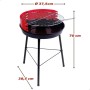 Barbecue Portatile Aktive Rosso Legno Ferro 37,5 x 70 x 38,5 cm