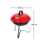 Barbecue Portatile Aktive Rosso Metallo smaltato Ø 36 cm 36 x 44 x 36 cm